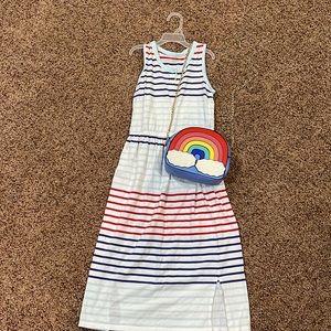 Girls Gap dress size large and rainbow purse.